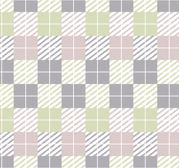 Plaid Pattern Simplicity geometric wallpaper - TenStickers