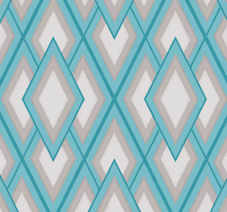 Harmonious Diamond Patterns geometric wallpaper - TenStickers