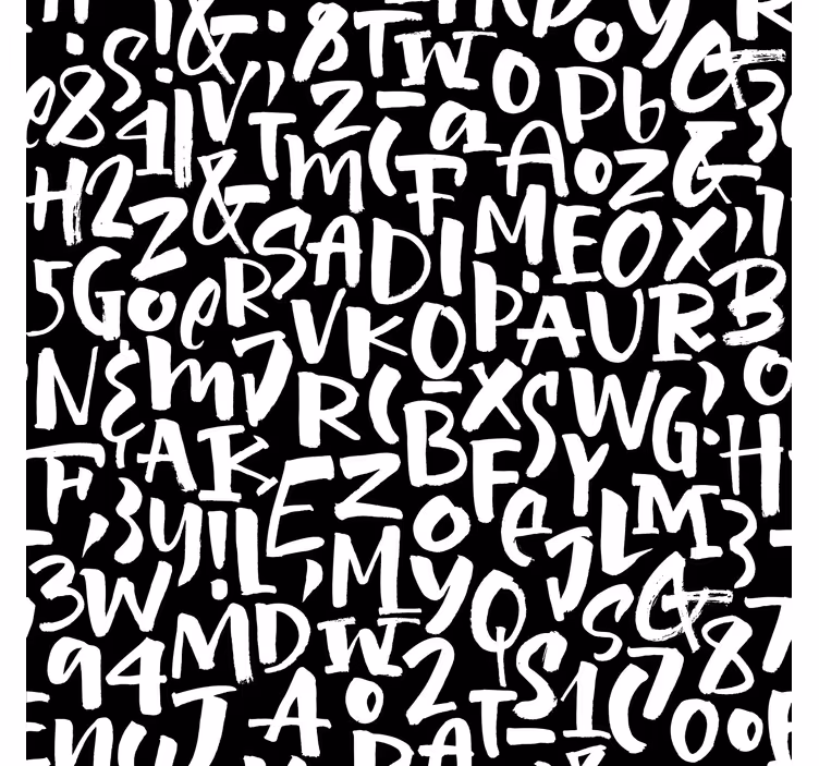Black and white text wallpaper - TenStickers