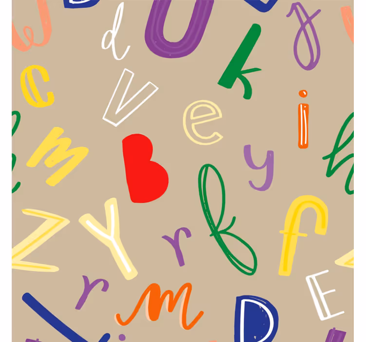Colorful alphabet text wallpaper - TenStickers
