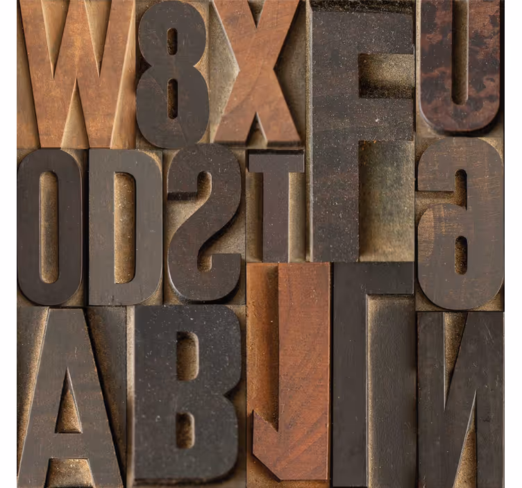Brown 3D effect text wallpaper - TenStickers
