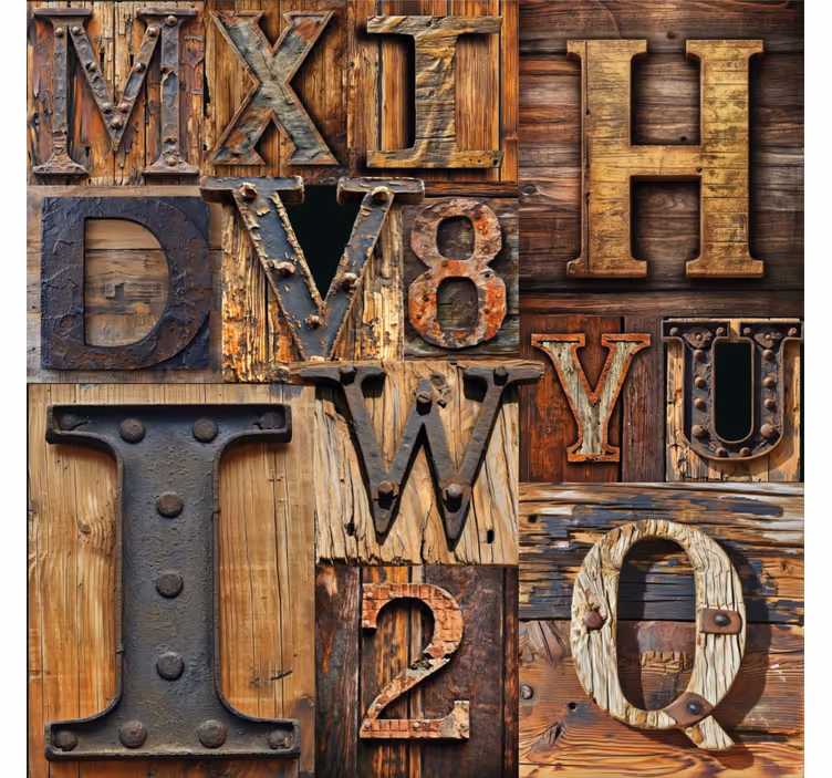 3D effect text wallpaper - TenStickers