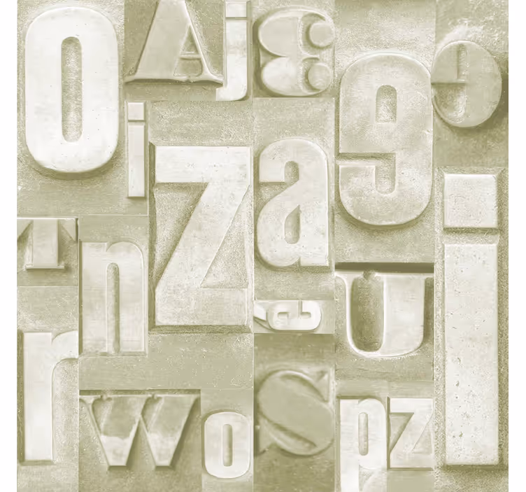 3D industrial style text wallpaper - TenStickers