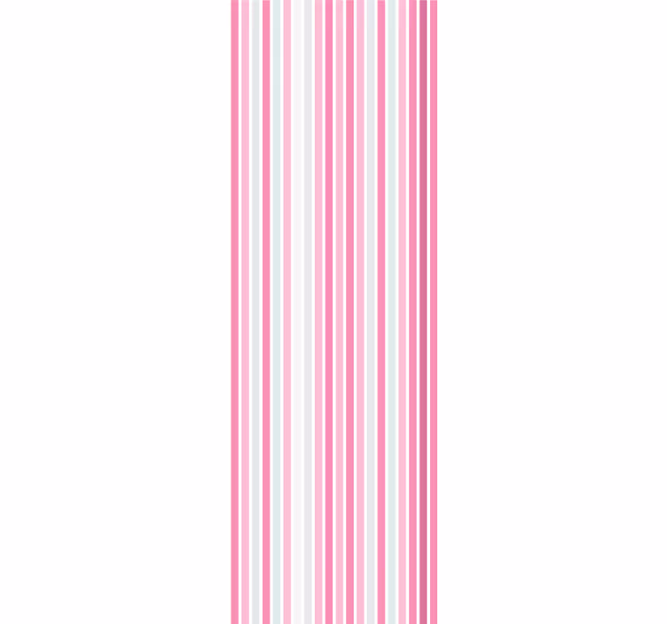 Elegant pink and white motif vertical stripes wallpaper - TenStickers