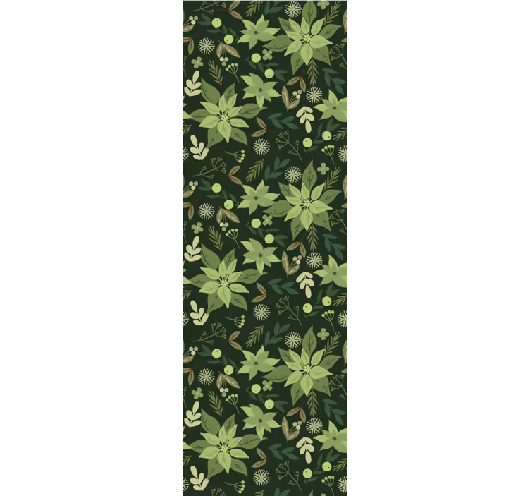 Green natural pattern leaf wallpaper - TenStickers