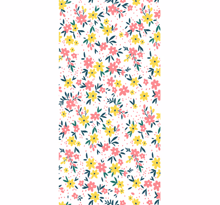 Colorful stylish pattern flower wallpaper - TenStickers