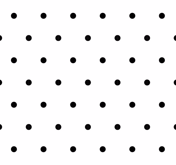 Simple black and white motif wallpaper polka dots - TenStickers