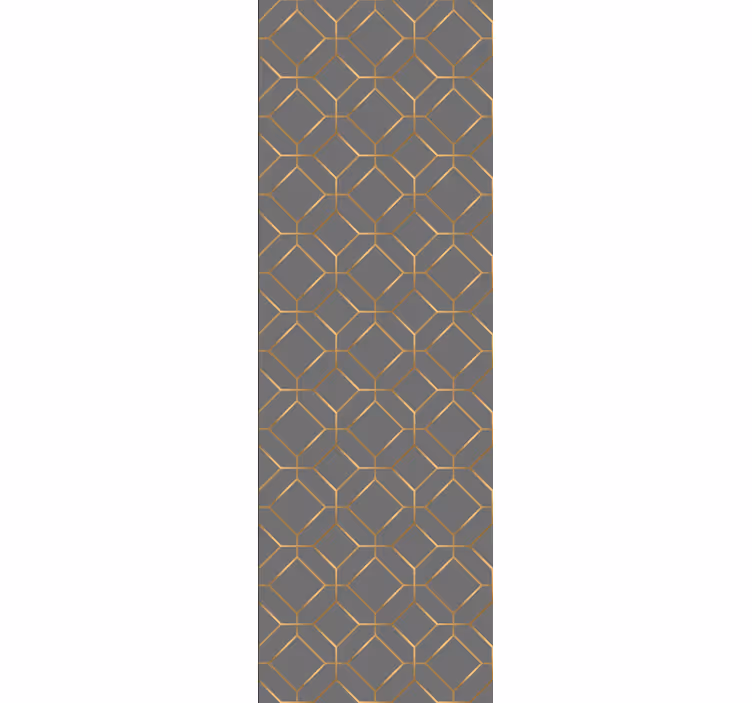 Hexagonal gold pattern wallpaper - TenStickers