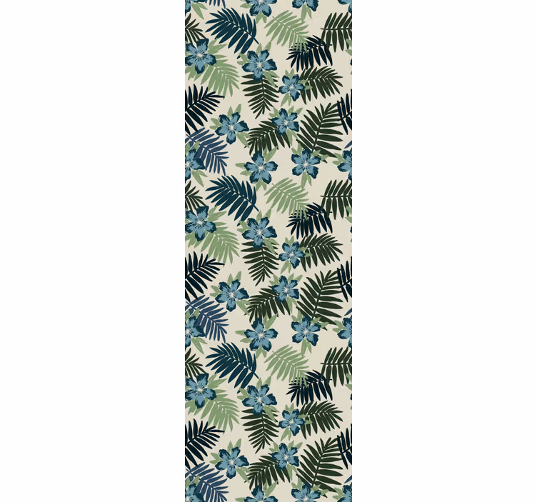 Tropical botanical pattern leaf wallpaper - TenStickers