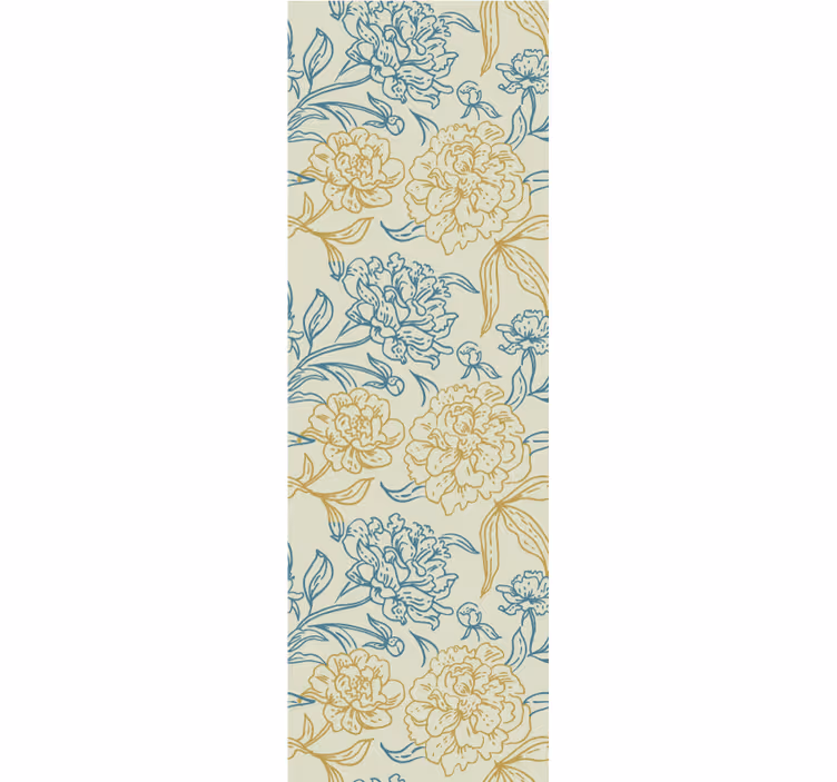 Floral Peony Pattern flower wallpaper - TenStickers