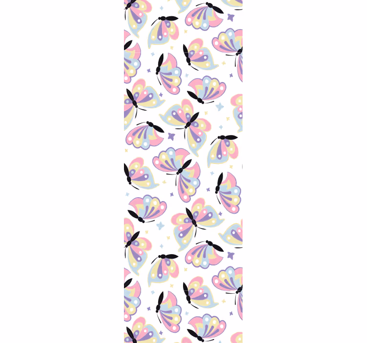 Flying colourful wings butterfly wallpaper - TenStickers