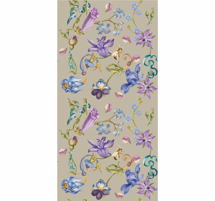 Floral Fantasy Design flower wallpaper - TenStickers