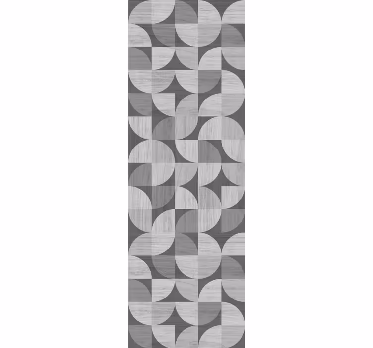 Grey abstract curved shapes geometric wallpaper - TenStickers