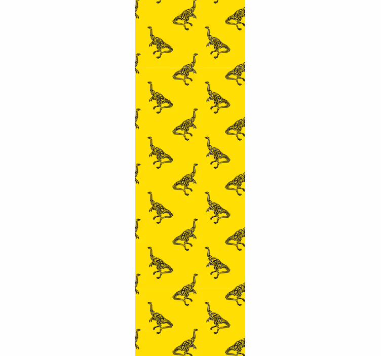 Yellow adventure dinosaur wallpaper - TenStickers