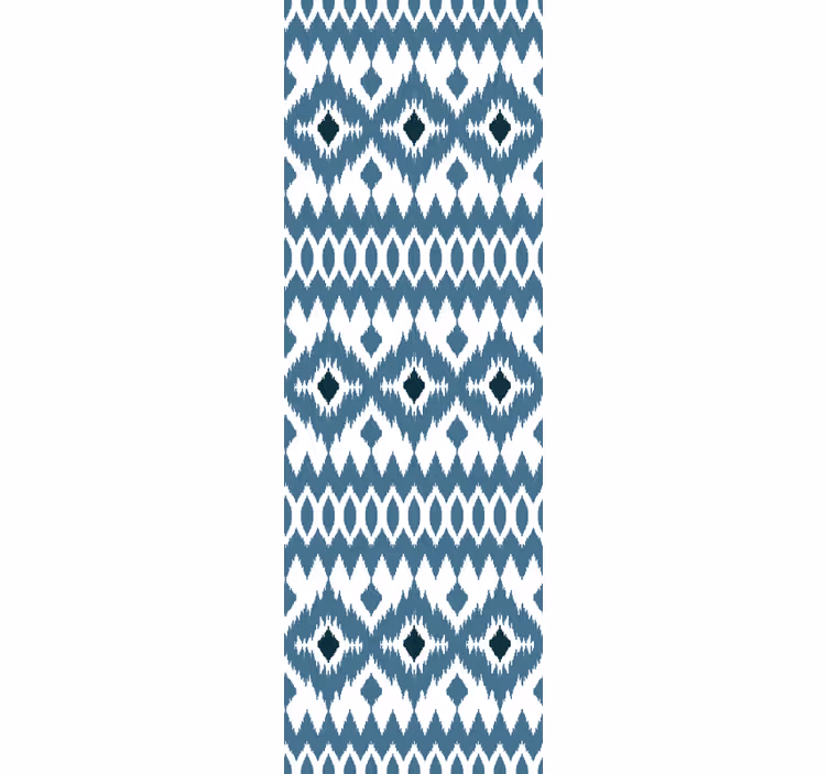 Indigo tribal Pattern ornamental wallpaper - TenStickers