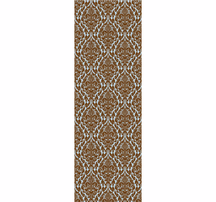 Mint brown Damask vintage wallpaper - TenStickers