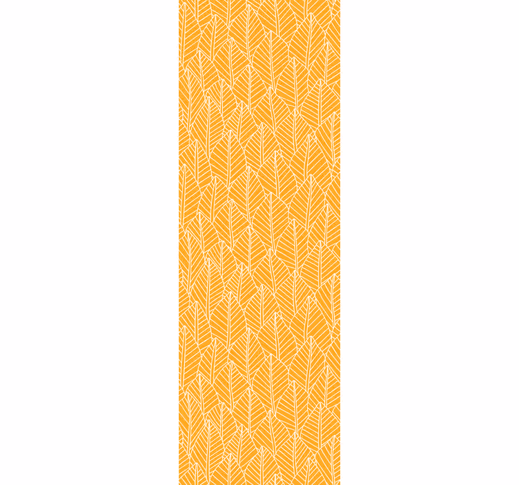 Leafy yellow texture leaf wallpaper - TenStickers