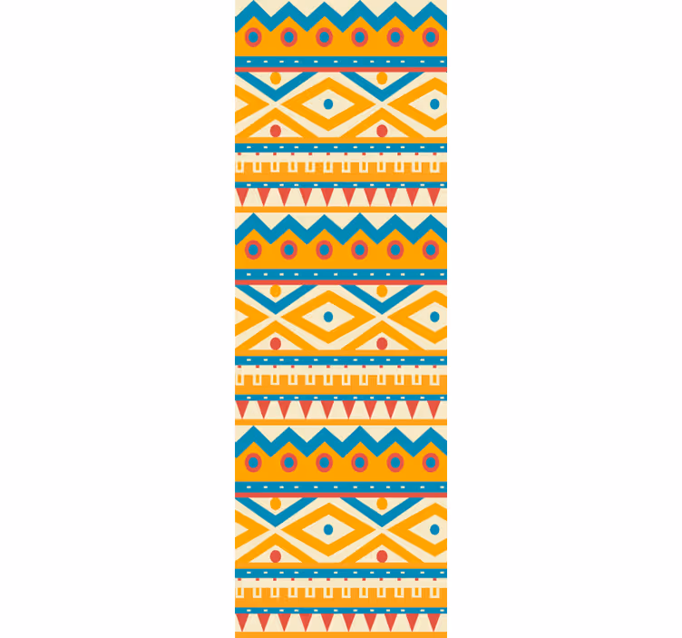 Tribal motif bands horizontal stripes wallpaper - TenStickers