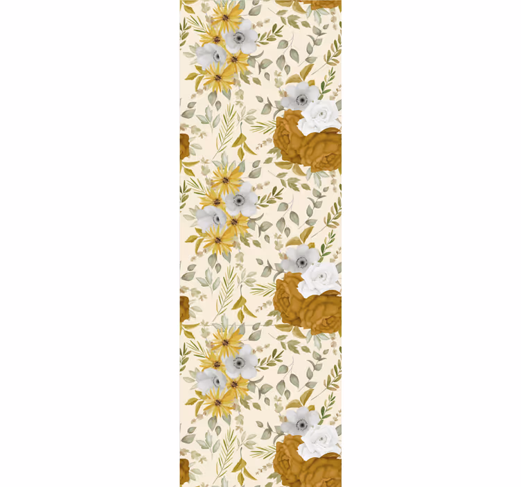 Nesting blooms flower wallpaper - TenStickers