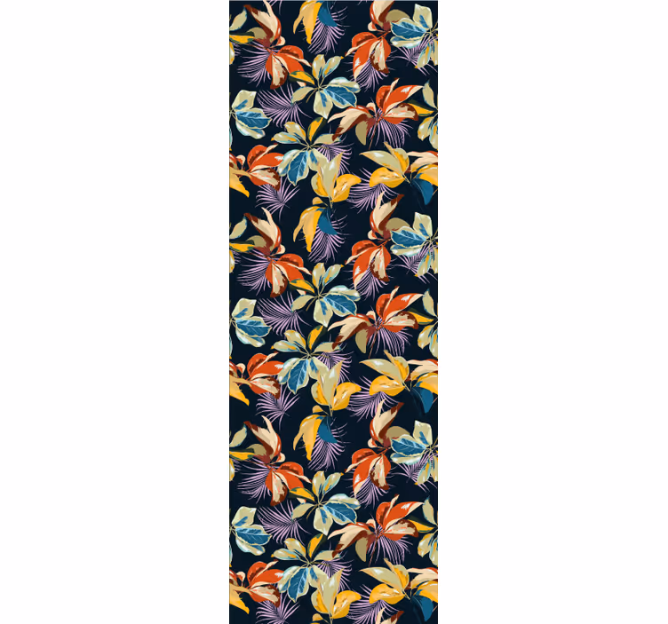 Vivid jungle canopy flower wallpaper - TenStickers