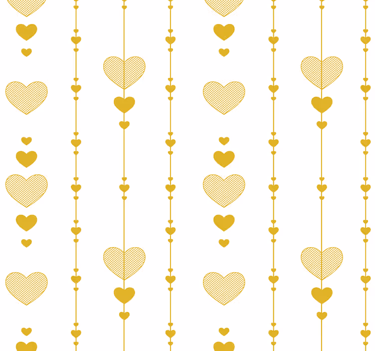 Heart yellow strings master bedroom wallpaper - TenStickers