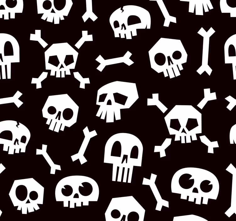 Skulls and Bones halloween wallpaper - TenStickers