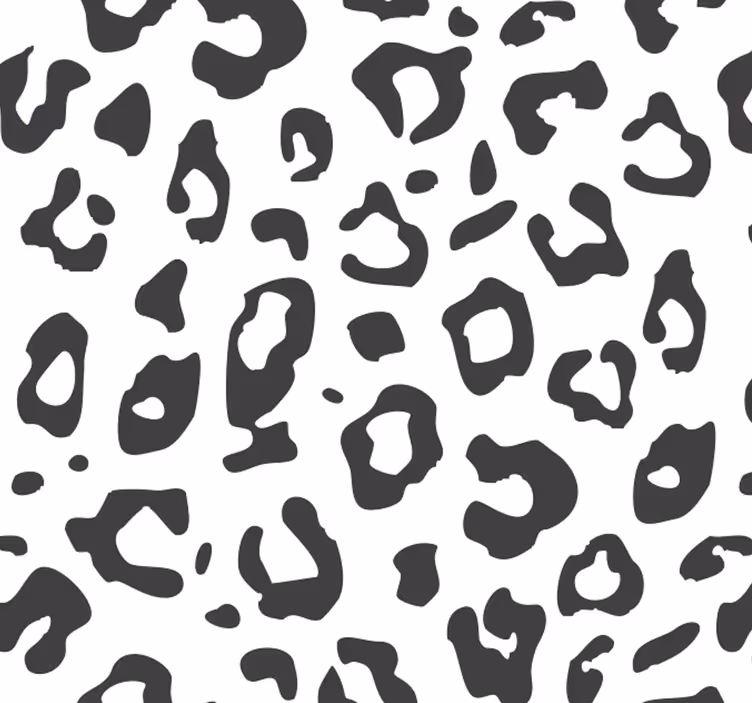Black and white elegance leopard wallpaper - TenStickers