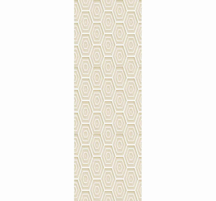 Hexagonal Structure geometric wallpaper - TenStickers