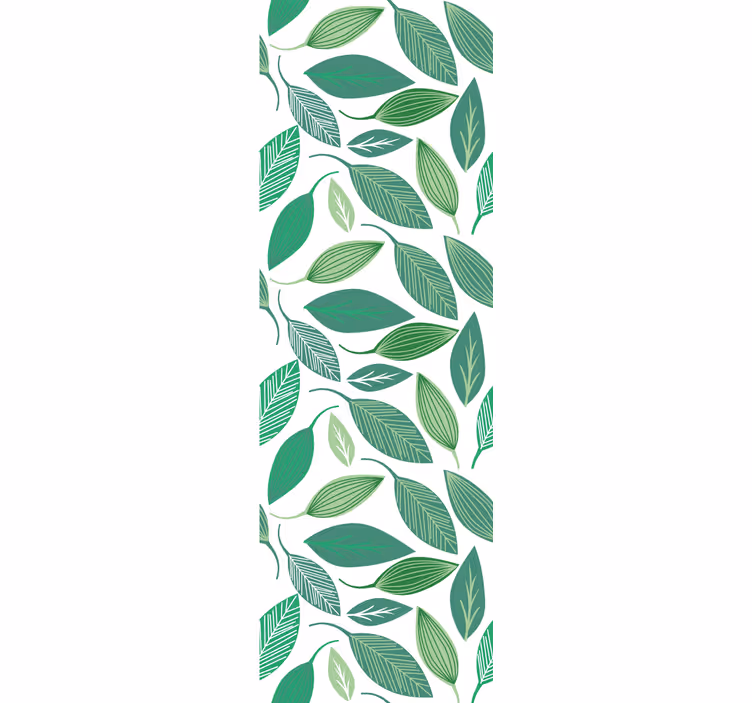 Green Botanical Elements leaf wallpaper - TenStickers