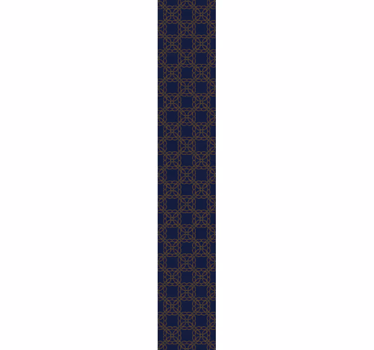 Navy Geometric Elegance ornamental wallpaper - TenStickers