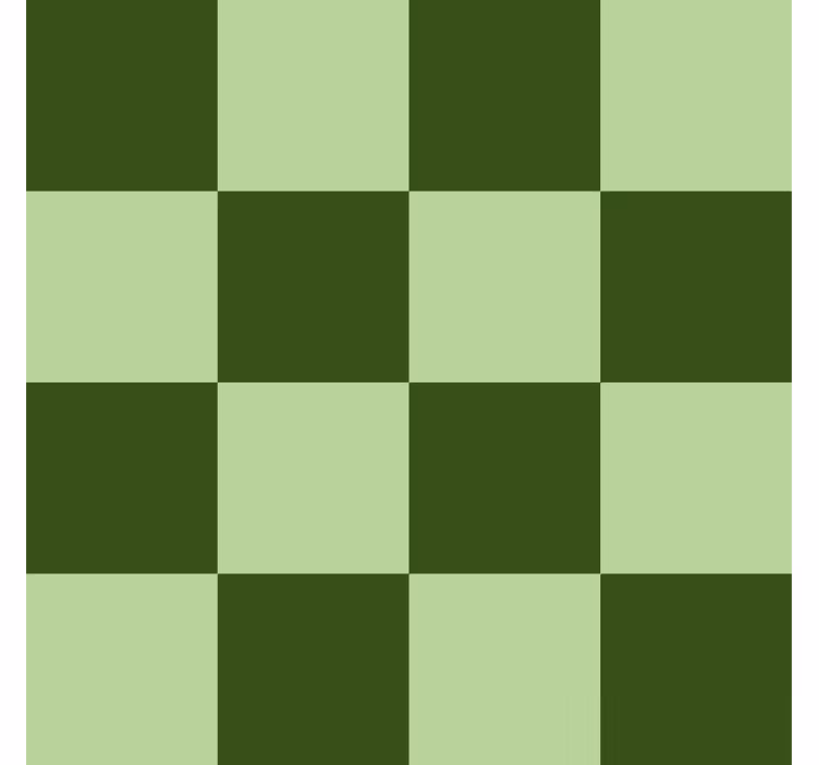 Dark and light green motif tile wallpaper - TenStickers