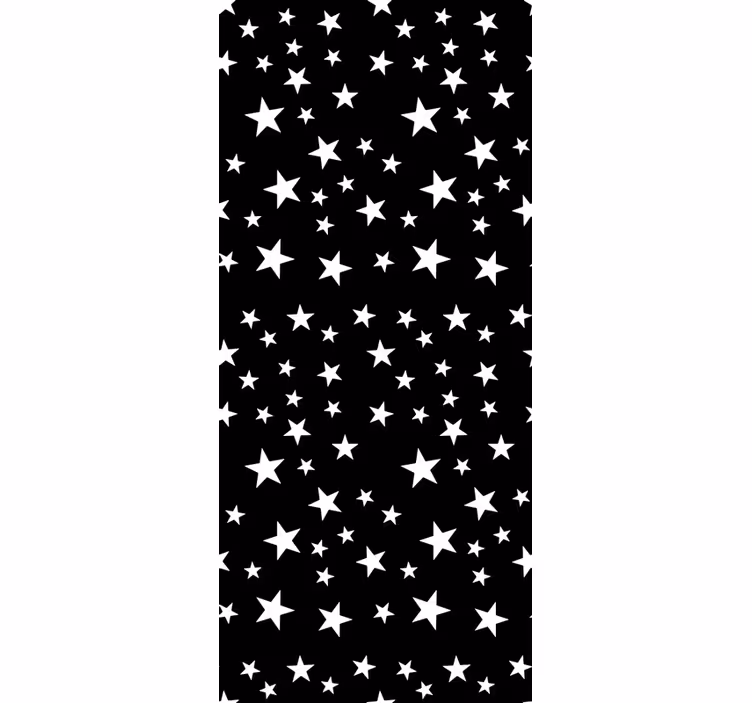 Star wallpaper in chic monochrome style - TenStickers