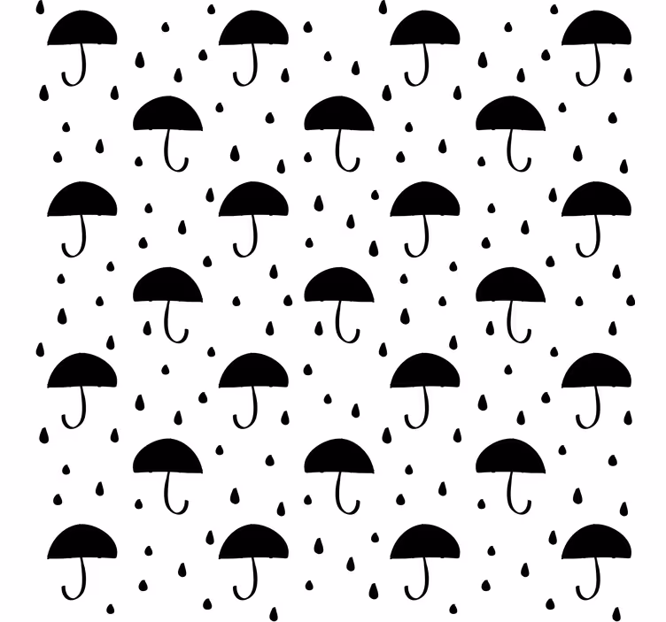 Geometric wallpaper with raindrop confetti pattern - TenStickers