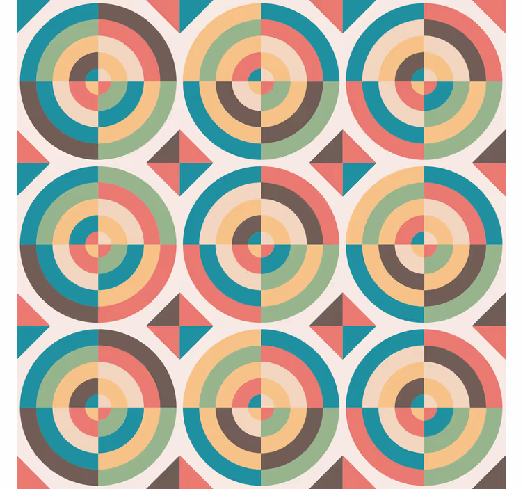 Geometric wallpaper retro abstract designs - TenStickers