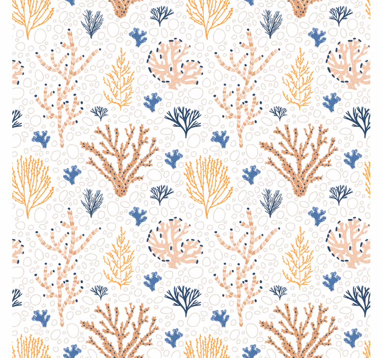 Nature wallpaper stylish coral design - TenStickers