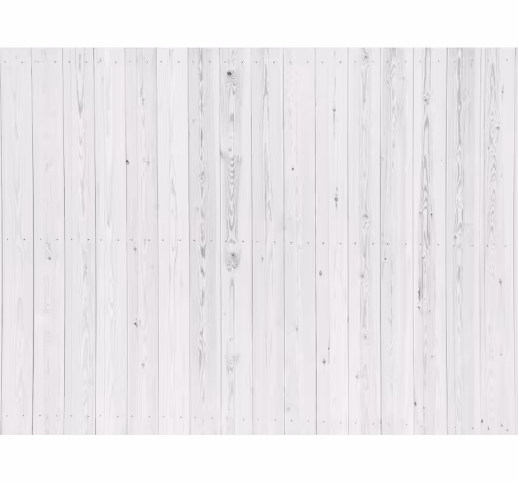 Wood effect wallpaper in vintage white pattern - TenStickers