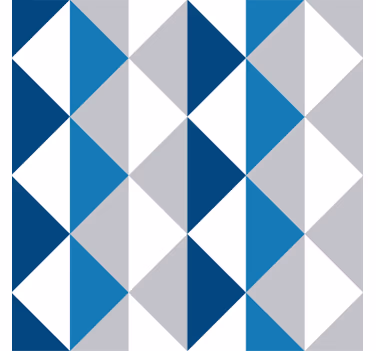Triangle wallpaper in classic blue pattern - TenStickers
