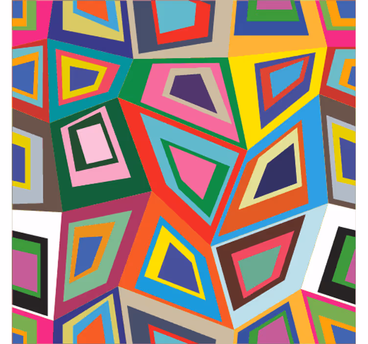 Vintage wallpaper colorful patchwork squares - TenStickers