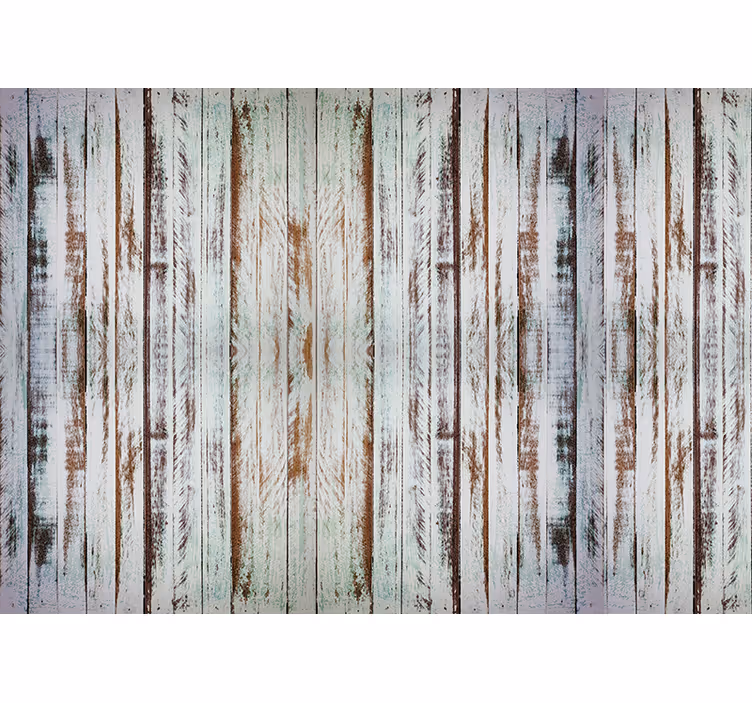Ornamental wallpaper in stripping wood design - TenStickers