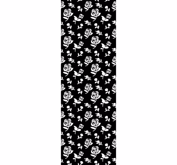 Ornamental wallpaper floral monochrome design - TenStickers