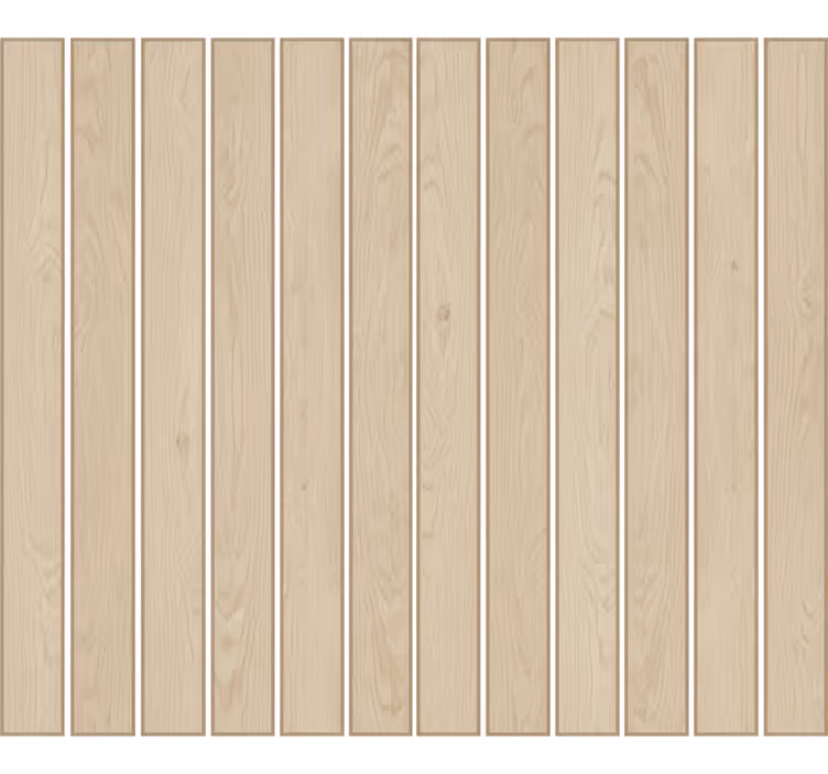 Living room wallpaper light oak slat - TenStickers