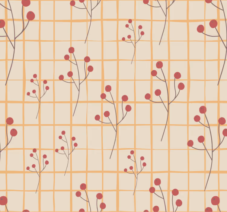 Bedroom wallpaper floral pattern chest - TenStickers