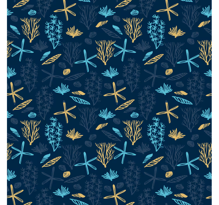 Bedroom wallpaper colorful ocean floor design - TenStickers
