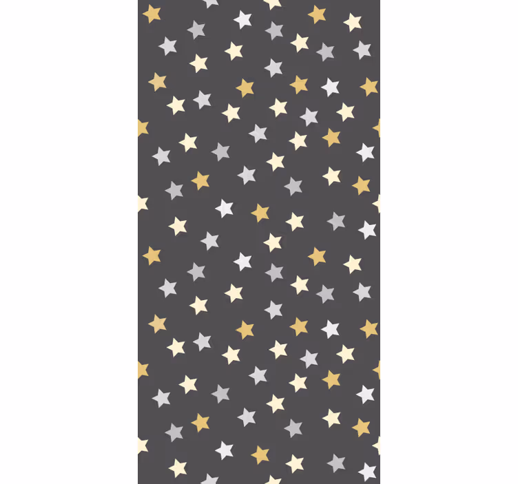 Bedroom wallpaper golden stars kallax - TenStickers