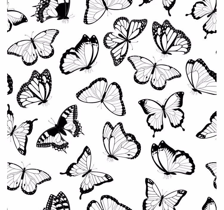 Bedroom wallpaper butterfly types kallax - TenStickers