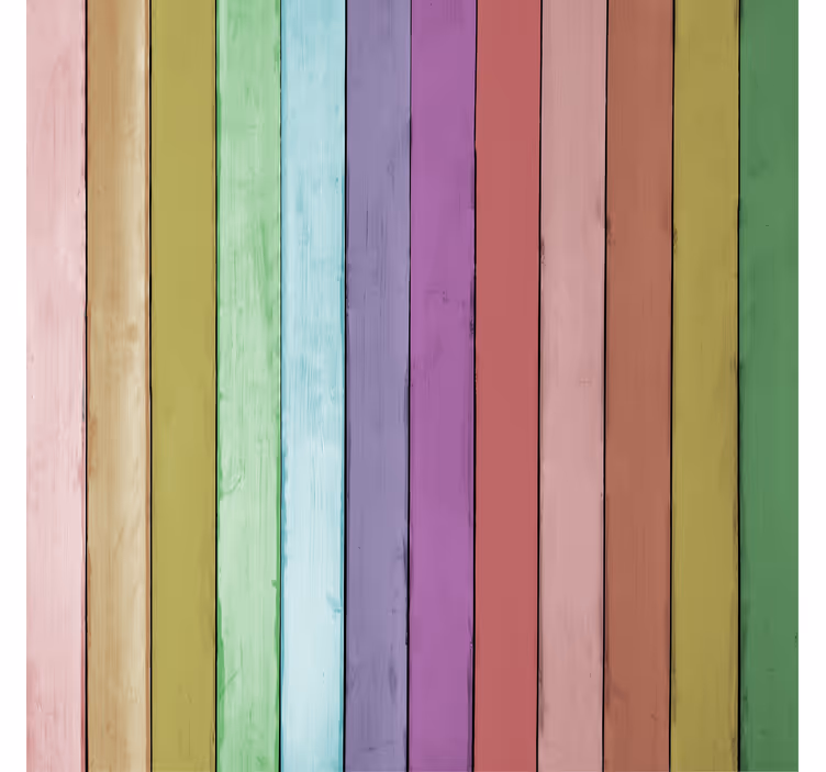Ornamental wallpaper light-colored wooden planks - TenStickers