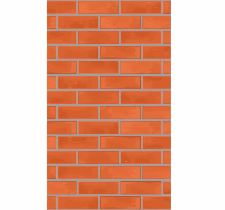 Ornamental wallpaper in red brick design - TenStickers
