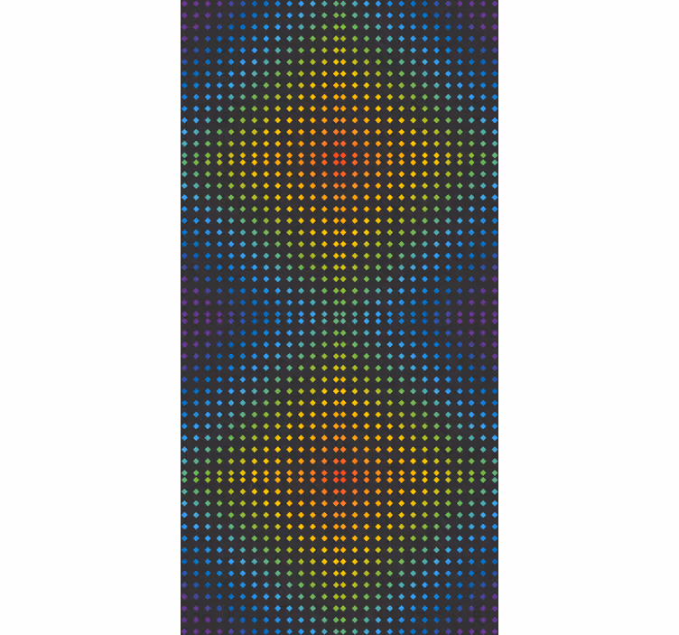 Ornamental wallpaper rainbow mosaic color design - TenStickers