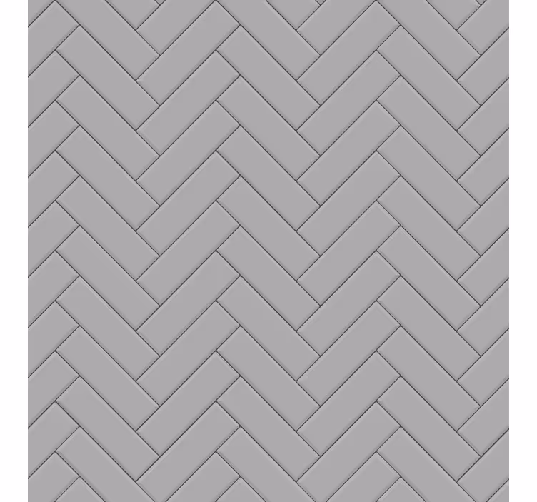Ornamental wallpaper herringbone grey tiles - TenStickers