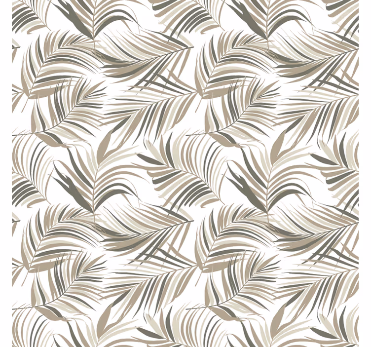 Ornamental wallpaper with elegant leaf designs - TenStickers